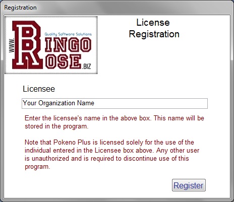License registration